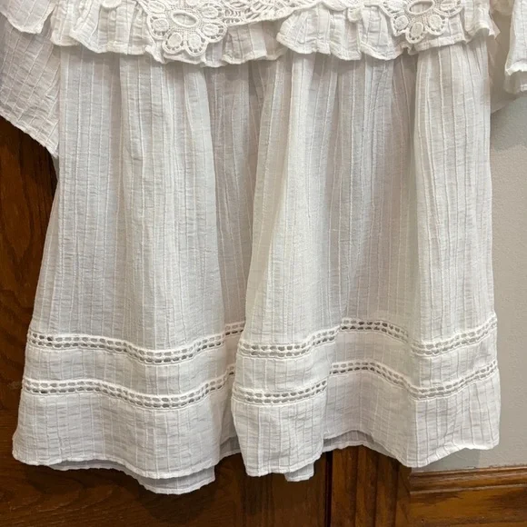 Sea NY Figgy Embroidered Eyelet White Blouse Size 4, EUC - Picture 10 of 11
